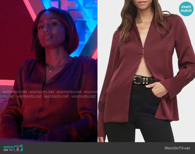 Favorite Daughter The Izzy Satin Top worn by Jax Stewart (Emayatzy Corinealdi) on Reasonable Doubt Favorite Daughter The Izzy Satin Top worn by Jax Stewart (Emayatzy Corinealdi) on Reasonable Doubt