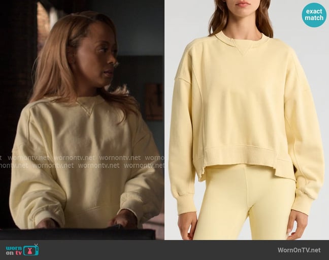 Free People Intercept Cotton Blend Sweatshirt worn by Brandy (Essence Atkins) on Reasonable Doubt Free People Intercept Cotton Blend Sweatshirt worn by Brandy (Essence Atkins) on Reasonable Doubt