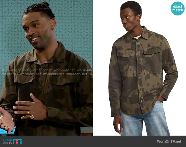 G Star Raw Cargo Pocket Regular Shirt worn by Izaiah Hawthorne (David Lami Friebe) on Beyond the Gates G Star Raw Cargo Pocket Regular Shirt worn by Izaiah Hawthorne (David Lami Friebe) on Beyond the Gates