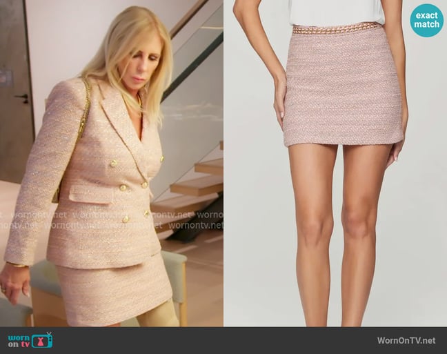 Generation Love Stella Tweed Skirt worn by Vicki Gunvalson on The Real Housewives of Orange County Generation Love Stella Tweed Skirt worn by Vicki Gunvalson on The Real Housewives of Orange County