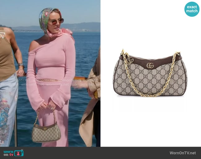 Gucci Small Ophidia Charm Shoulder Bag GG Coated Canvas worn by Whitney Rose on The Real Housewives of Salt Lake City Gucci Small Ophidia Charm Shoulder Bag GG Coated Canvas worn by Whitney Rose on The Real Housewives of Salt Lake City