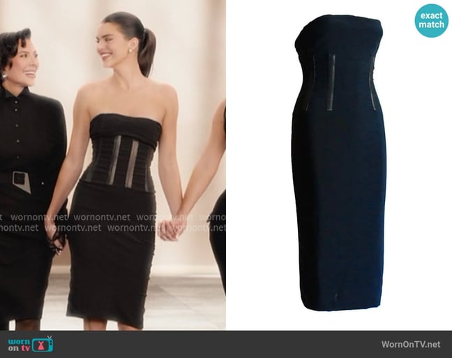 Gucci x Tom Ford Boned Leather Corset Bodycon Evening Dress
