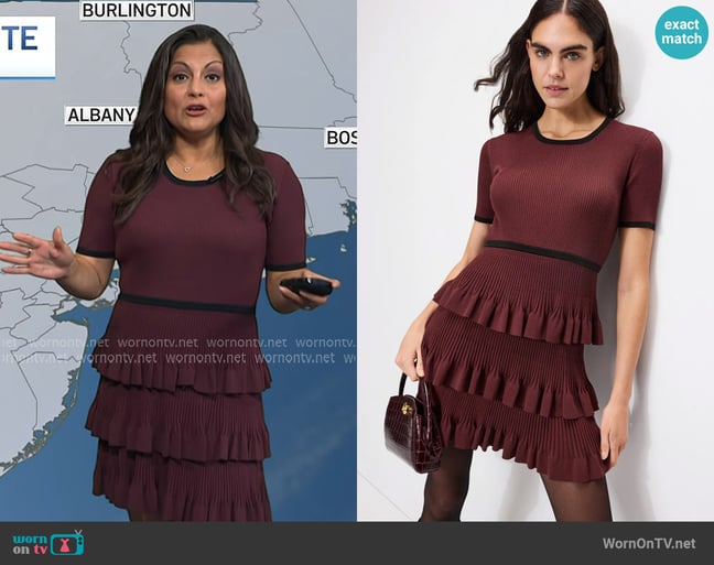Jason Wu Tiered Knit Mini Dress worn by Andrea Romero on Today