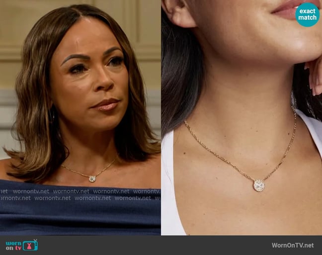 Kendra Scott Bella Gold Short Pendant Necklace worn by Nicole Dupree Richardson (Daphnee Duplaix) on Beyond the Gates Kendra Scott Bella Gold Short Pendant Necklace worn by Nicole Dupree Richardson (Daphnee Duplaix) on Beyond the Gates