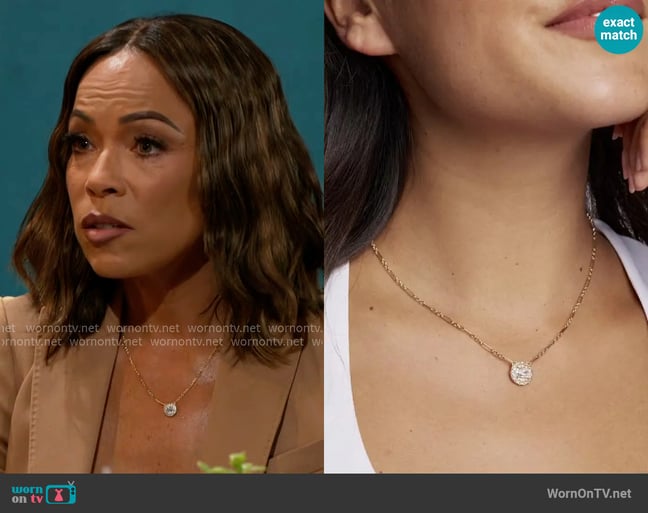 Kendra Scott Bella Gold Short Pendant Necklace worn by Nicole Dupree Richardson (Daphnee Duplaix) on Beyond the Gates Kendra Scott Bella Gold Short Pendant Necklace worn by Nicole Dupree Richardson (Daphnee Duplaix) on Beyond the Gates