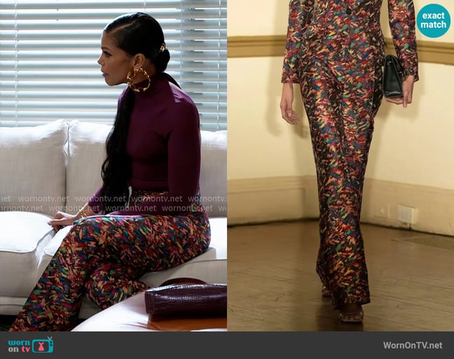 Kevan Hall Prism Pantsuit worn by Dani Dupree (Karla Mosley) on Beyond the Gates Kevan Hall Prism Pantsuit worn by Dani Dupree (Karla Mosley) on Beyond the Gates