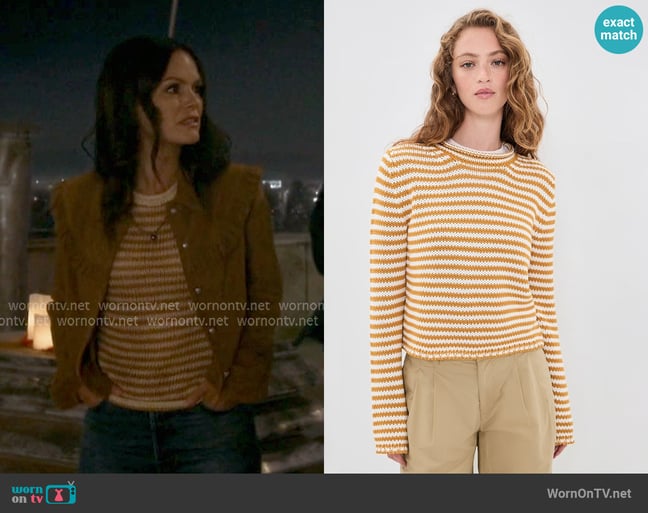 La Ligne Fine Line Mini Marina Sweater worn by Charlie (Rachel Bilson) on Scrubs La Ligne Fine Line Mini Marina Sweater worn by Charlie (Rachel Bilson) on Scrubs