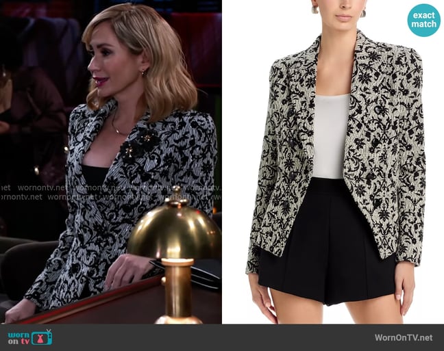 L'Agence Bethany Structured Blazer worn by Heather Armstrong (Ashley Jones) on Beyond the Gates