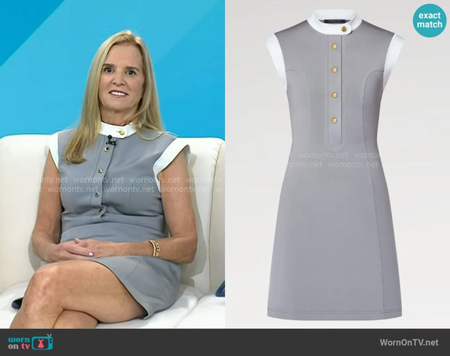 Louis Vuitton Technical Jersey Color-Block Dress worn by Kerry Kennedy on Today Louis Vuitton Technical Jersey Color-Block Dress worn by Kerry Kennedy on Today