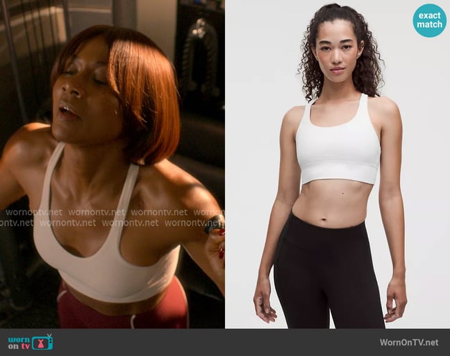 Lululemon Energy Longline Bra worn by Jax Stewart (Emayatzy Corinealdi) on Reasonable Doubt Lululemon Energy Longline Bra worn by Jax Stewart (Emayatzy Corinealdi) on Reasonable Doubt