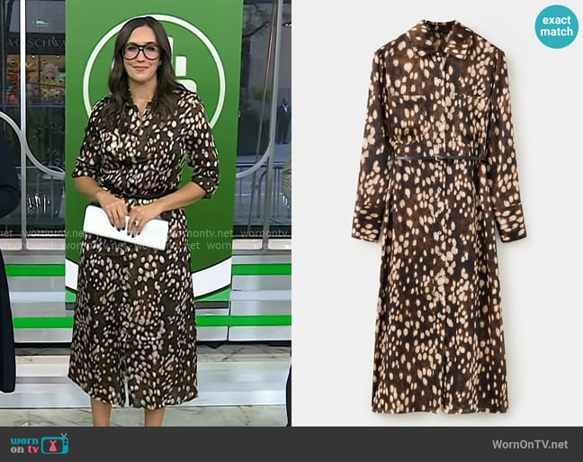 Mango Bambi Shirt Dress worn by Savannah Sellers on Today
