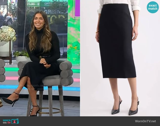Nordstrom Suiting Column Midi Skirt worn by Melissa Garcia on Today Nordstrom Suiting Column Midi Skirt worn by Melissa Garcia on Today