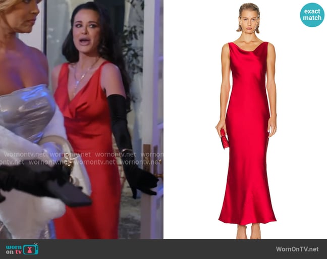 Norma Kamali Maria Gown worn by Kyle Richards on The Real Housewives Ultimate Girls Trip