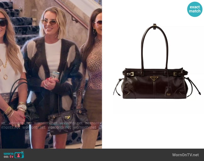 Prada Bonnie Medium Convertible Leather Shoulder Handbag worn by Whitney Rose on The Real Housewives of Salt Lake City Prada Bonnie Medium Convertible Leather Shoulder Handbag worn by Whitney Rose on The Real Housewives of Salt Lake City