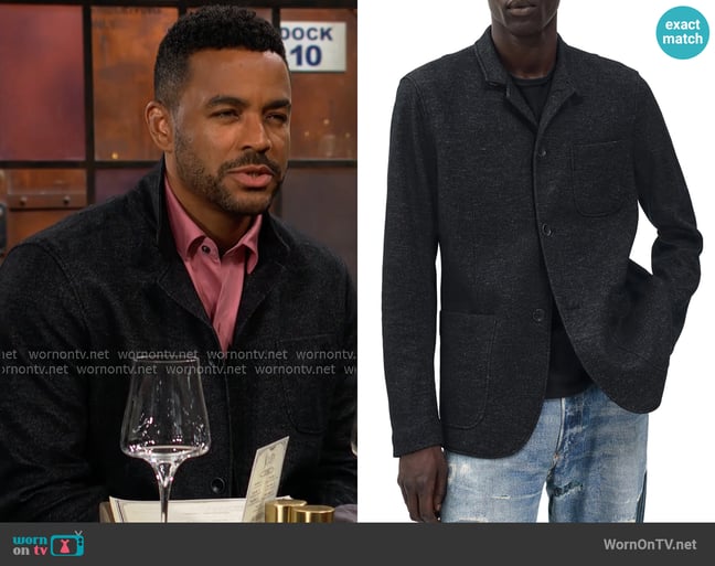 Rag & Bone Prospect Cotton & Wool Twill Jacket worn by Nate Hastings (Sean Dominic) on The Young and the Restless Rag & Bone Prospect Cotton & Wool Twill Jacket worn by Nate Hastings (Sean Dominic) on The Young and the Restless