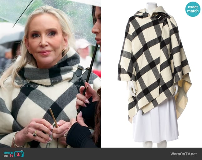 Ralph Lauren Poncho Wool Jacket worn by Shannon Beador on The Real Housewives of Orange County Ralph Lauren Poncho Wool Jacket worn by Shannon Beador on The Real Housewives of Orange County