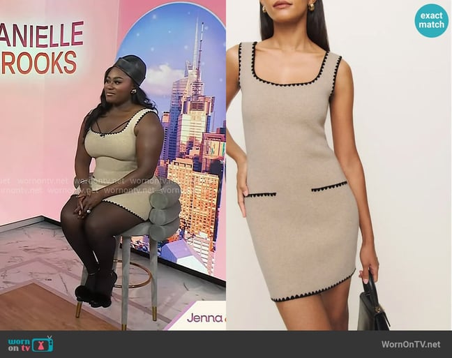 Reformation Isabelle Regenerative Wool Embroidered Minidress worn by Danielle Brooks on Today Reformation Isabelle Regenerative Wool Embroidered Minidress worn by Danielle Brooks on Today