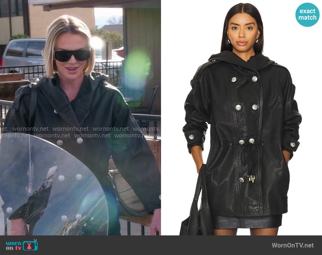 Retrofete Saint Leather Jacket worn by Whitney Rose on The Real Housewives of Salt Lake City Retrofete Saint Leather Jacket worn by Whitney Rose on The Real Housewives of Salt Lake City