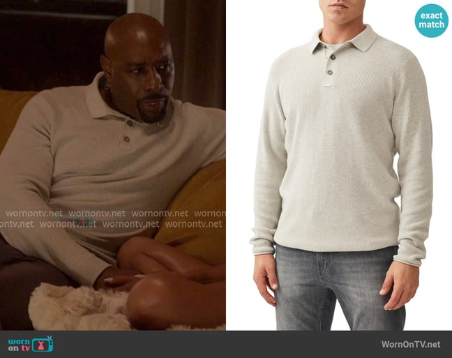Rodd and Gunn Eastern Bush Long Sleeve Cotton Rib Polo Sweater worn by Corey Cash (Morris Chestnut) on Reasonable Doubt Rodd and Gunn Eastern Bush Long Sleeve Cotton Rib Polo Sweater worn by Corey Cash (Morris Chestnut) on Reasonable Doubt