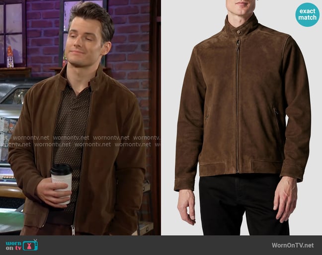 Rodd and Gunn Glen Massey Suede Jacket worn by Kyle Abbott (Michael Mealor) on The Young and the Restless Rodd and Gunn Glen Massey Suede Jacket worn by Kyle Abbott (Michael Mealor) on The Young and the Restless