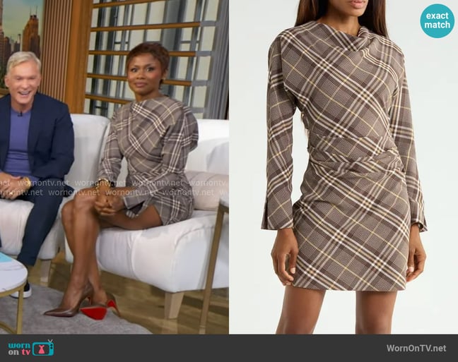 Simkhai Harpor Longsleeve Mini Dress worn by Emayatzy Corinealdi on Good Morning America Simkhai Harpor Longsleeve Mini Dress worn by Emayatzy Corinealdi on Good Morning America