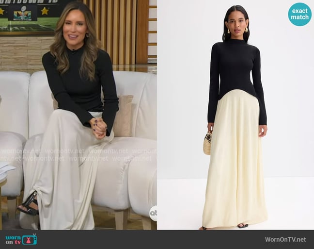 Solid and Striped The Soglio Dress worn by Rhiannon Ally on Good Morning America Solid and Striped The Soglio Dress worn by Rhiannon Ally on Good Morning America