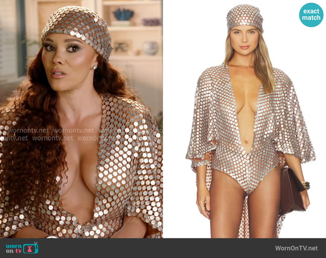 The Dolls House Petra Playsuit and Headscarf worn by Ashley Darby on The Real Housewives of Potomac