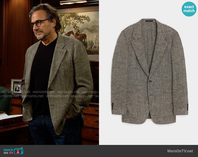 Todd Snyder Italian Silk-Linen Donegal Sport Coat worn by Ridge Forrester (Thorsten Kaye) on The Bold and the Beautiful Todd Snyder Italian Silk-Linen Donegal Sport Coat worn by Ridge Forrester (Thorsten Kaye) on The Bold and the Beautiful