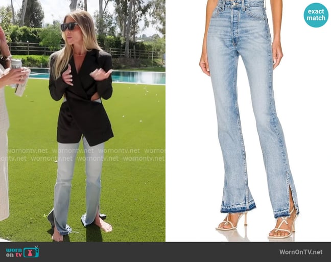 Unraveled Two Jeans EB Denim worn by Jennifer Pedranti on The Real Housewives of Orange County