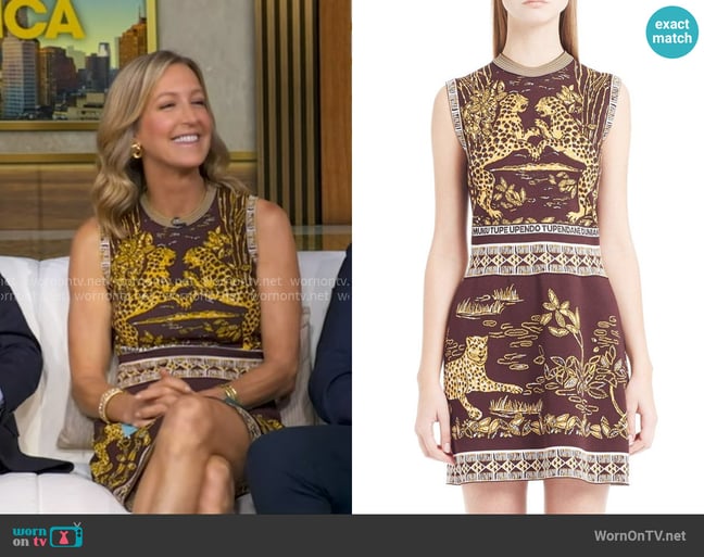 Valentino Jaguar Jacquard Knit Dress worn by Lara Spencer on Good Morning America Valentino Jaguar Jacquard Knit Dress worn by Lara Spencer on Good Morning America