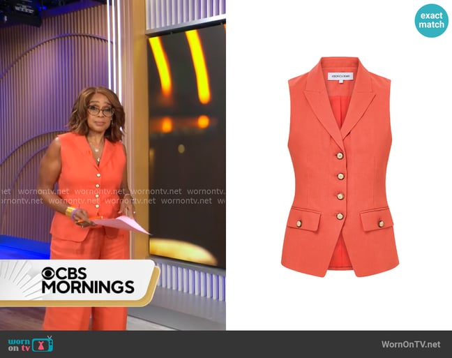 Gayle King's Veronica Beard vest