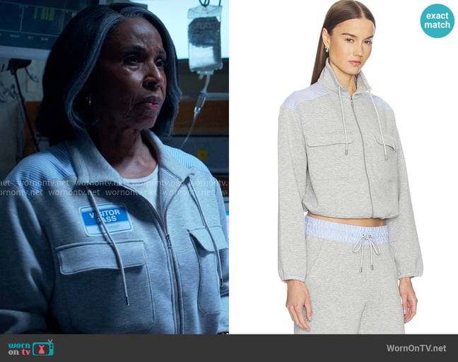 Veronica Beard Stellant Jacket in Light Heather Grey worn by Mama Lu (Pauletta Washington) on Reasonable Doubt Veronica Beard Stellant Jacket in Light Heather Grey worn by Mama Lu (Pauletta Washington) on Reasonable Doubt