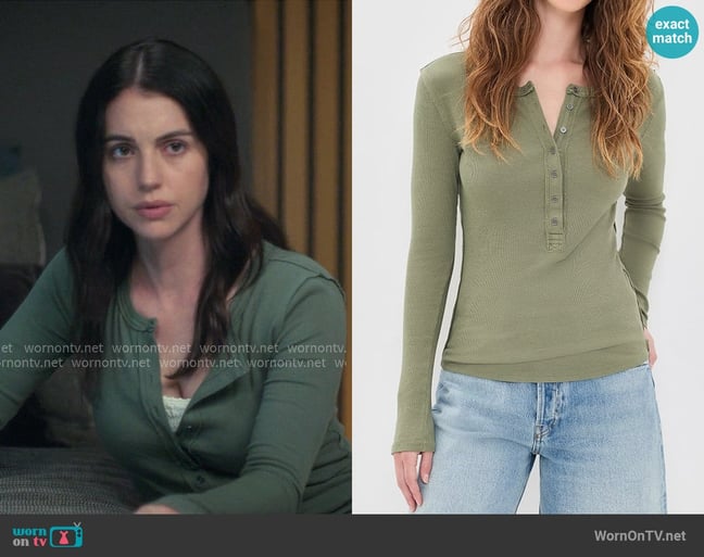 We The Free Jamie Henley Top worn by Jules Millin (Adelaide Kane) on Greys Anatomy We The Free Jamie Henley Top worn by Jules Millin (Adelaide Kane) on Greys Anatomy