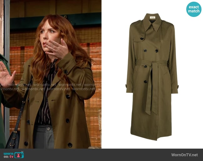 Zadig and Voltaire La Parisienne Trench Coat worn by Mariah Copeland (Camryn Grimes) on The Young and the Restless Zadig and Voltaire La Parisienne Trench Coat worn by Mariah Copeland (Camryn Grimes) on The Young and the Restless