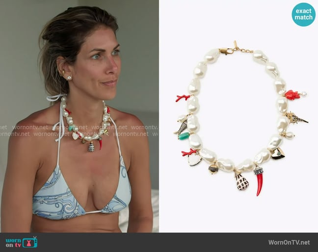 Zara Faux Pearl Charm Necklace