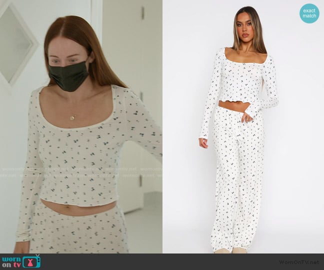 Whitney's White Fox pajamas Whitney's White Fox pajamas
