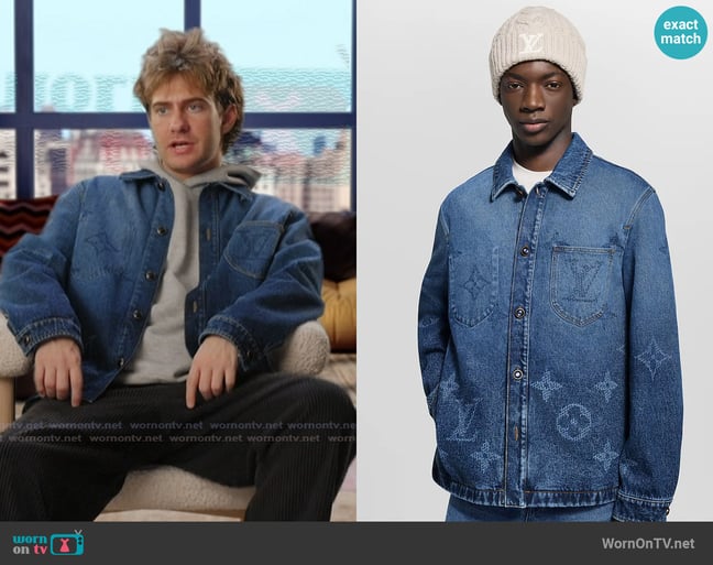 Louis Vuitton Monogram Denim Workwear Overshirt worn by Charlie Zakkour on Next Gen NYC Louis Vuitton Monogram Denim Workwear Overshirt worn by Charlie Zakkour on Next Gen NYC