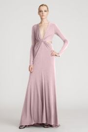 - Andie Matte Jersey Twist Gown - Dusty Rose at Halston