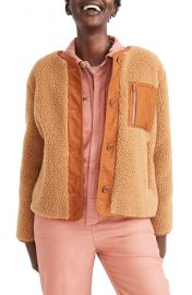 Madewell Faux Shearling Chestnut Jacket at Nordstrom