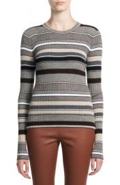 Theory Stripe Crew Neck Sweater at Nordstrom