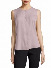 Elie Tahari Amerie Embellished Silk Top at Saks Fifth Avenue