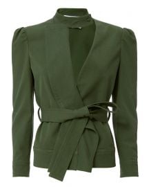 10 Crosby Derek Lam Ruffle Twill Belted Jacket at Intermix