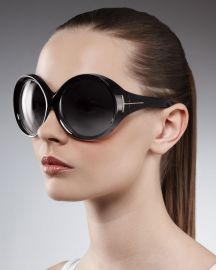 Ali Oversized Round Sunglasses by Tom ford at Neiman Marcus