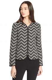  Chevron Tailored Zip Front Jacket by Armani Collezioni at Nordstrom