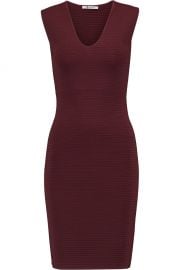  Cutout ribbed-knit mini dress by T by Alexander Wang at The Outnet