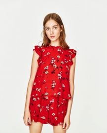  Floral Print Top at Zara