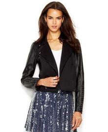  Studded Faux-Leather Moto Jacket by RACHEL Rachel Roy at Macys