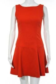  Zara Woman Orange Sleeveless Scoop Neck Above Knee Shift A Line Dress at eBay