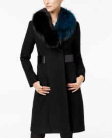 1 Madison Expedition by Fox-Fur-Collar Walker Coat at Macys