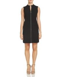 1 STATE Mock Neck Zip Front Shift Dress at Bloomingdales